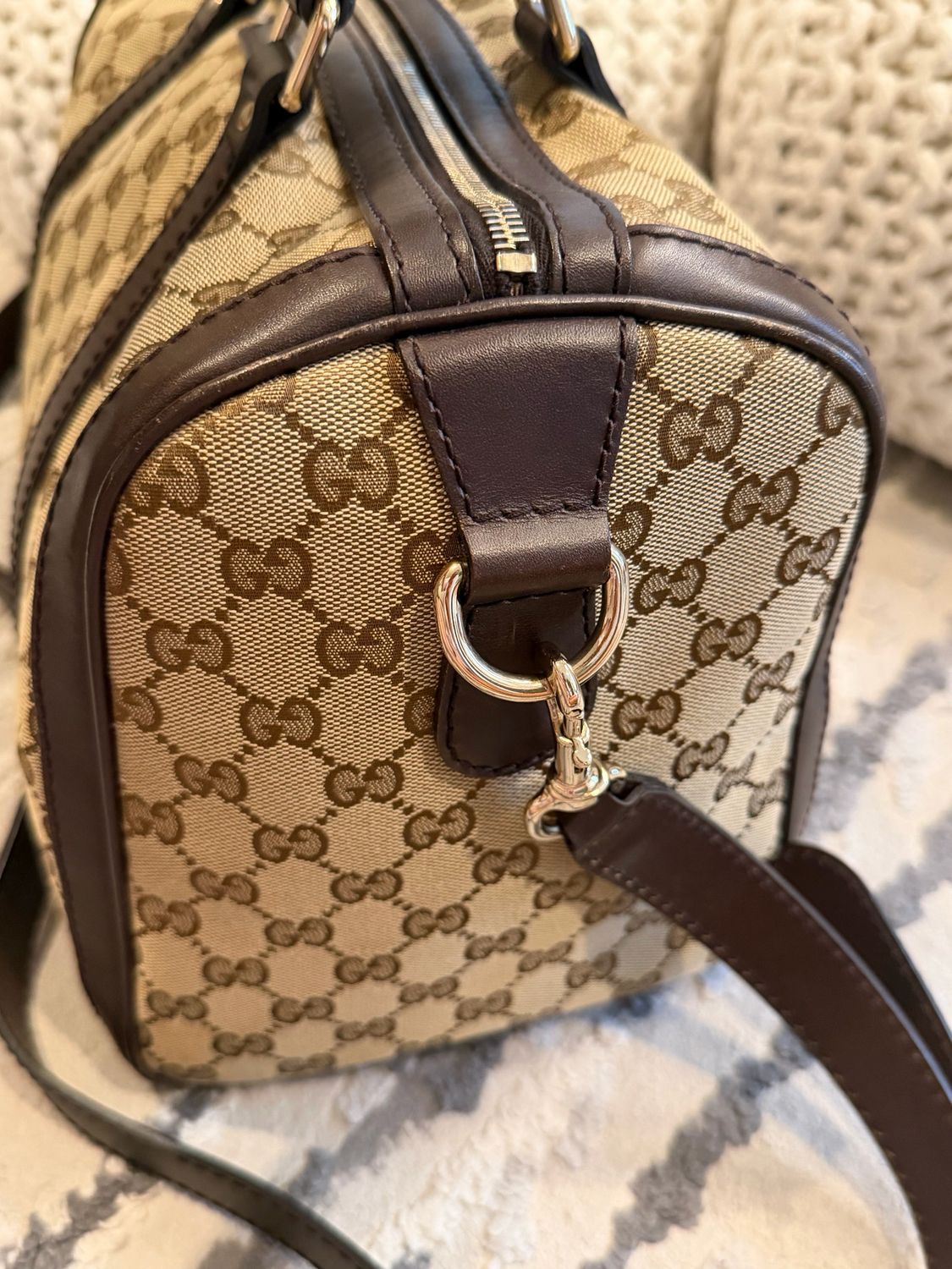 Gucci Joy Boston Bowler Messenger Canvas Crossbody