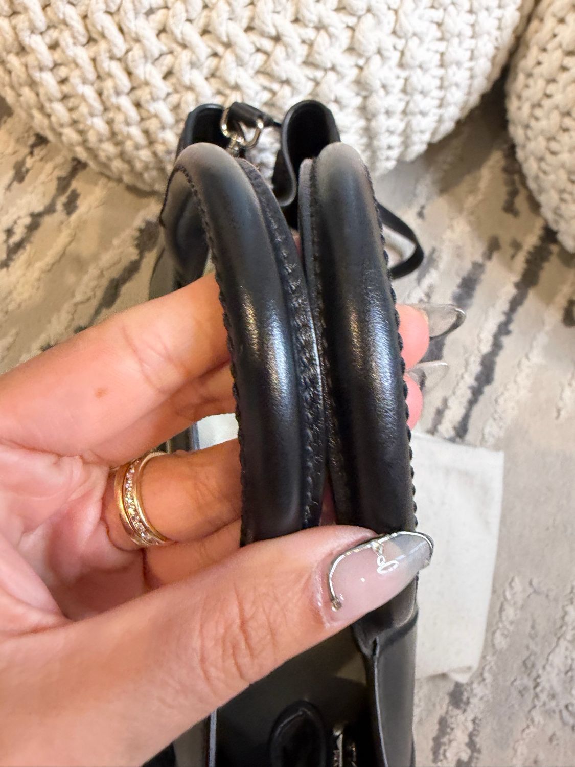 Prada Black Leather Quilted Garden Party Crossbody Messenger