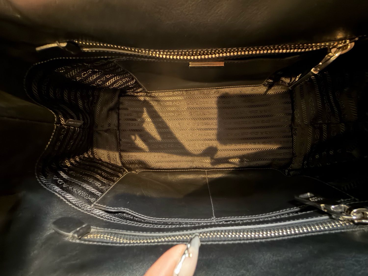 Prada Black Leather Quilted Garden Party Crossbody Messenger