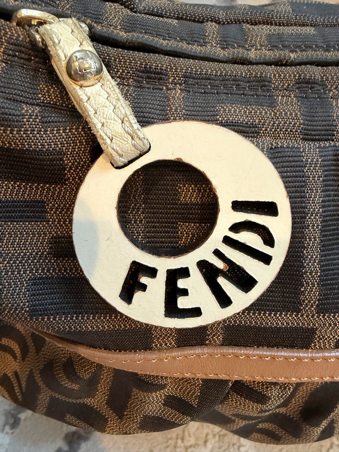 Fendi Zucca Borsa Chef Hobo Shoulder Bag