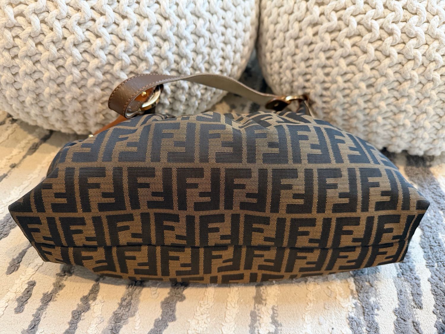 Fendi Zucca Borsa Chef Hobo Shoulder Bag