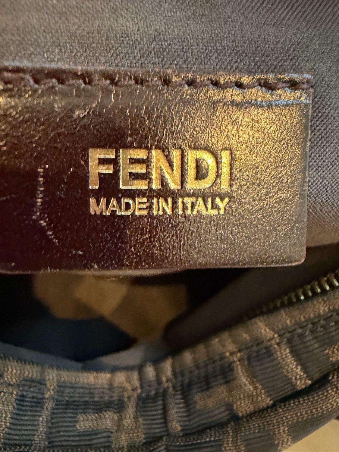 Fendi Zucca Borsa Chef Hobo Shoulder Bag