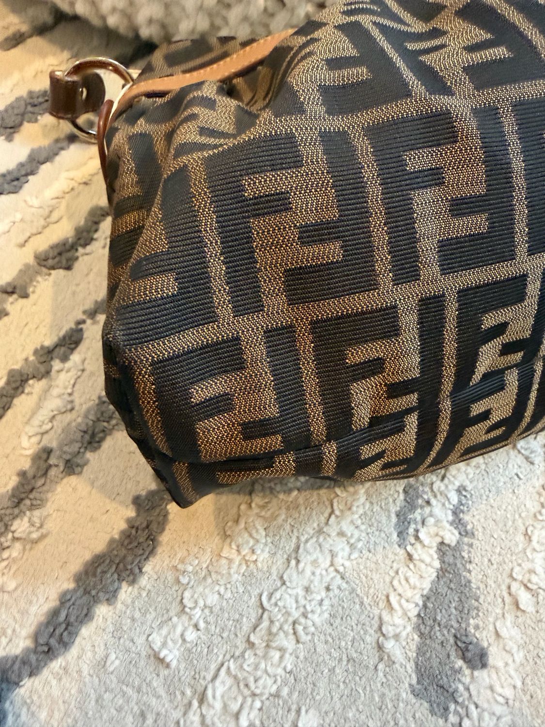 Fendi Zucca Borsa Chef Hobo Shoulder Bag