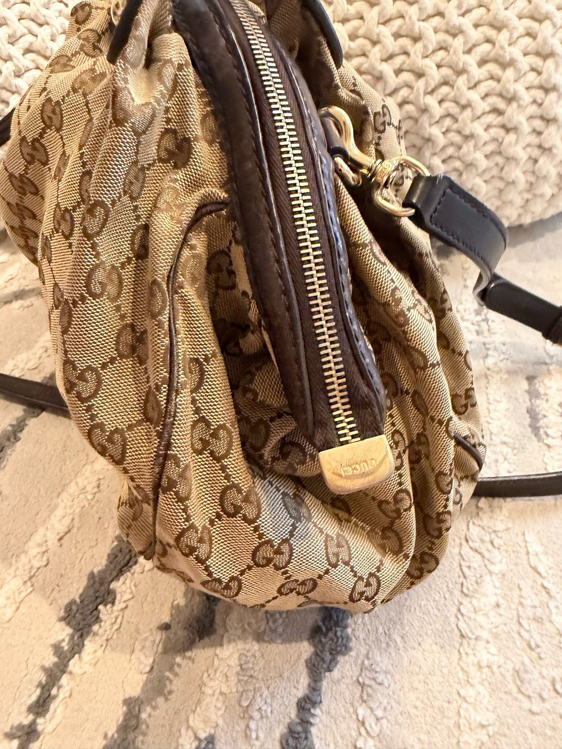 Gucci Sukey Convertible Canvas Crossbody Messenger