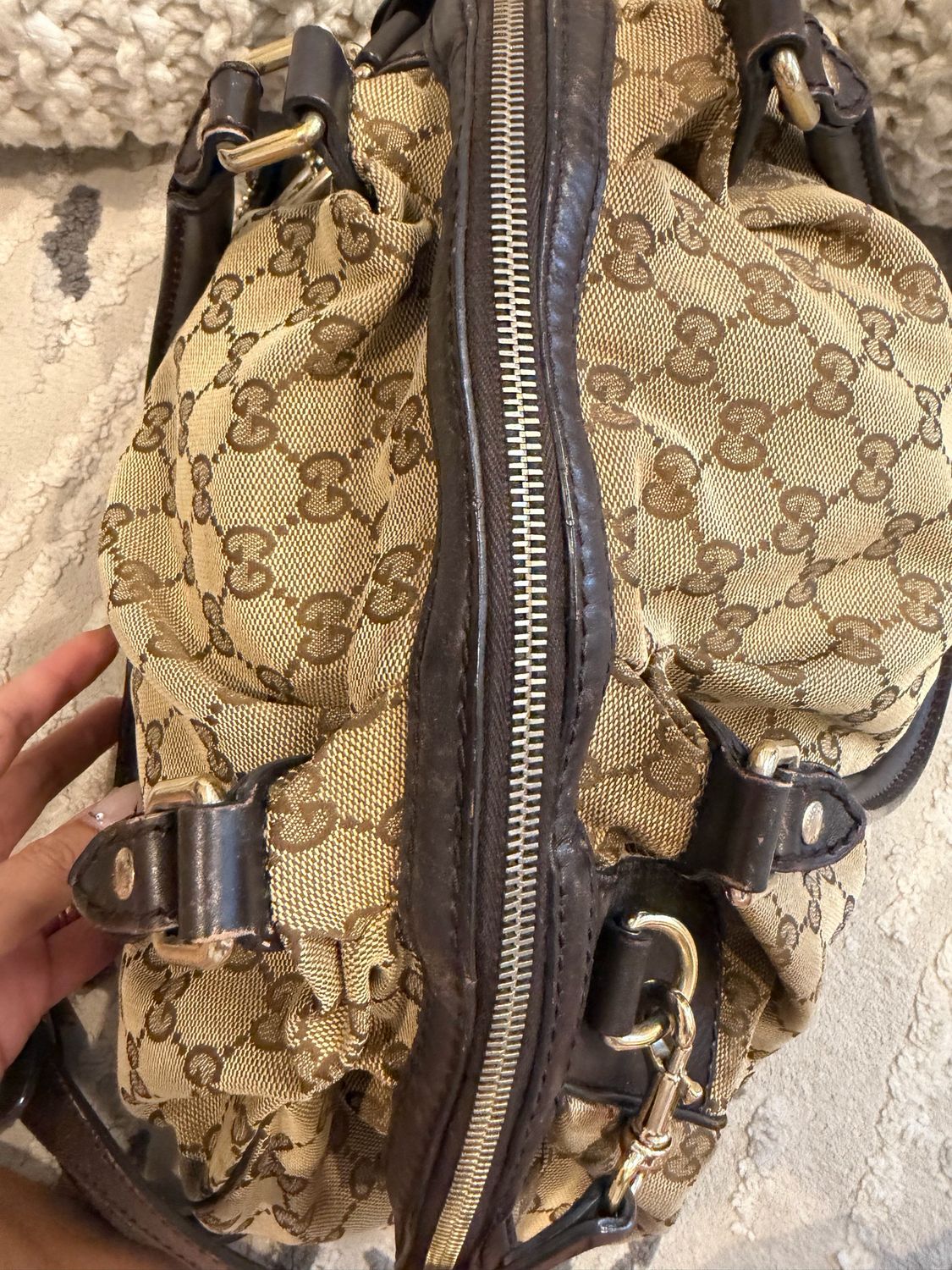 Gucci Sukey Convertible Canvas Crossbody Messenger