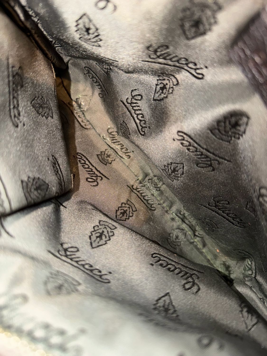 Gucci Flat Zipper Guccissima Leather Crossbody Small Messenger