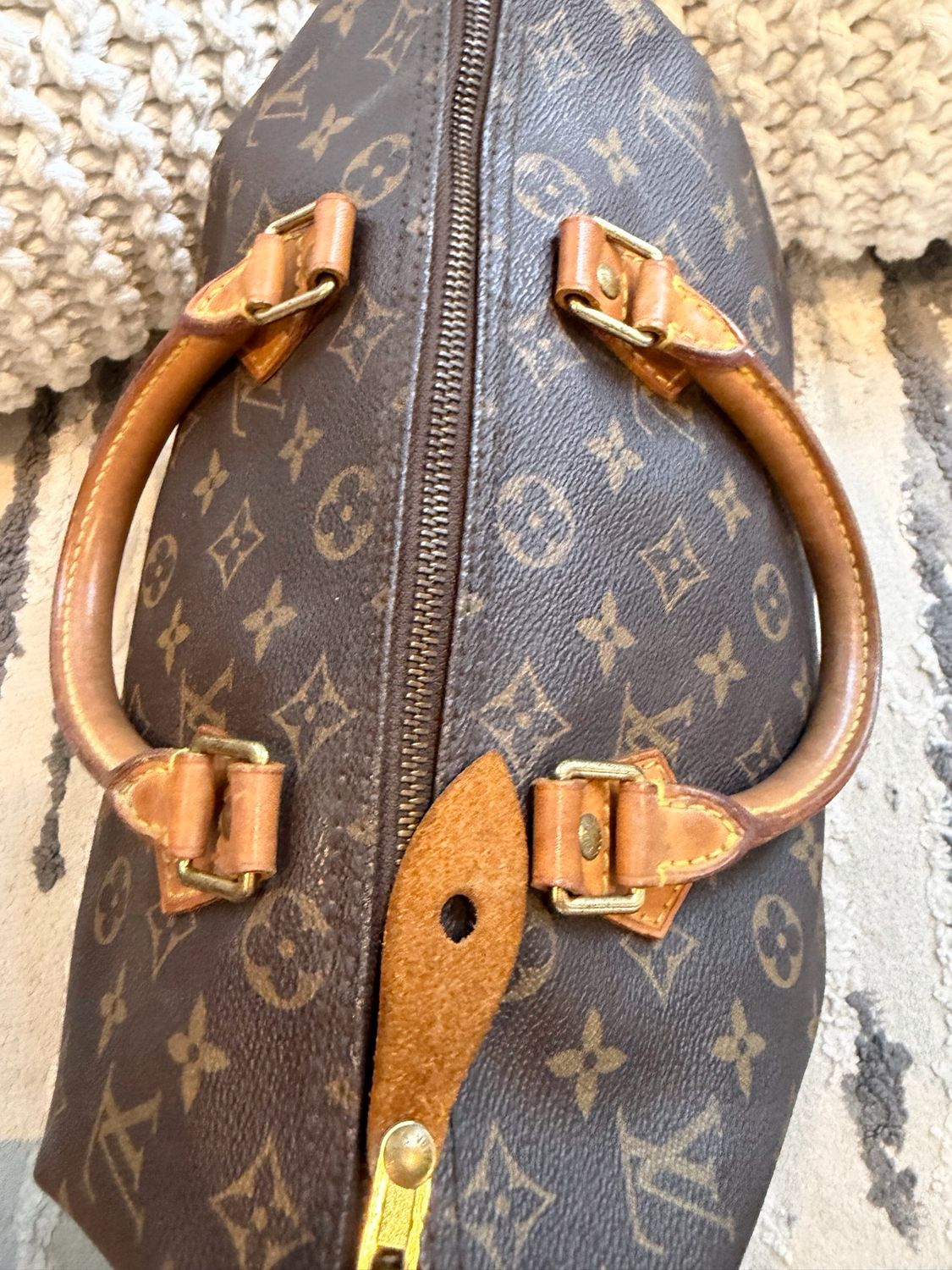 Louis Vuitton Monogram Speedy 30 Boston Bowler Satchel Top Handle