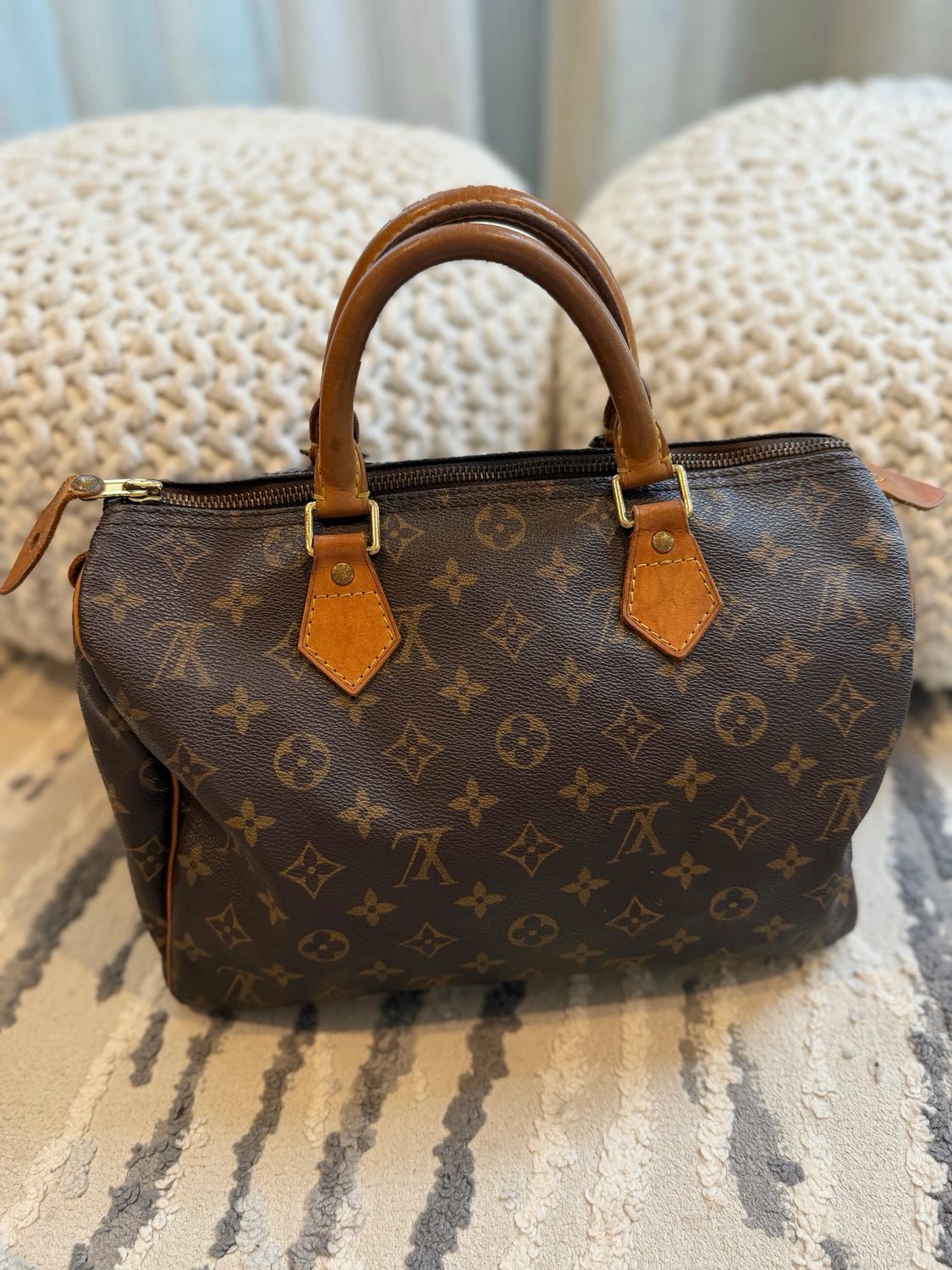 Louis Vuitton Monogram Speedy 30 Boston Bowler Satchel Top Handle