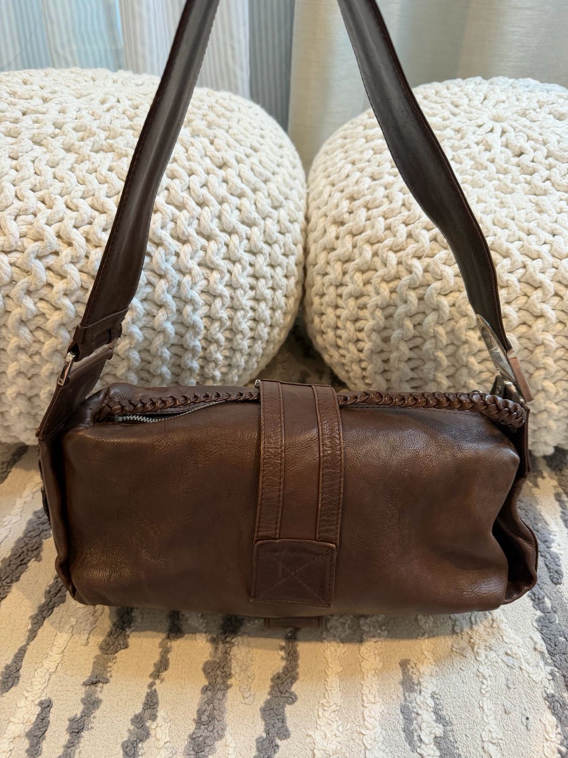 Christian Dior Calfskin Hobo Shoulder Flight Bag