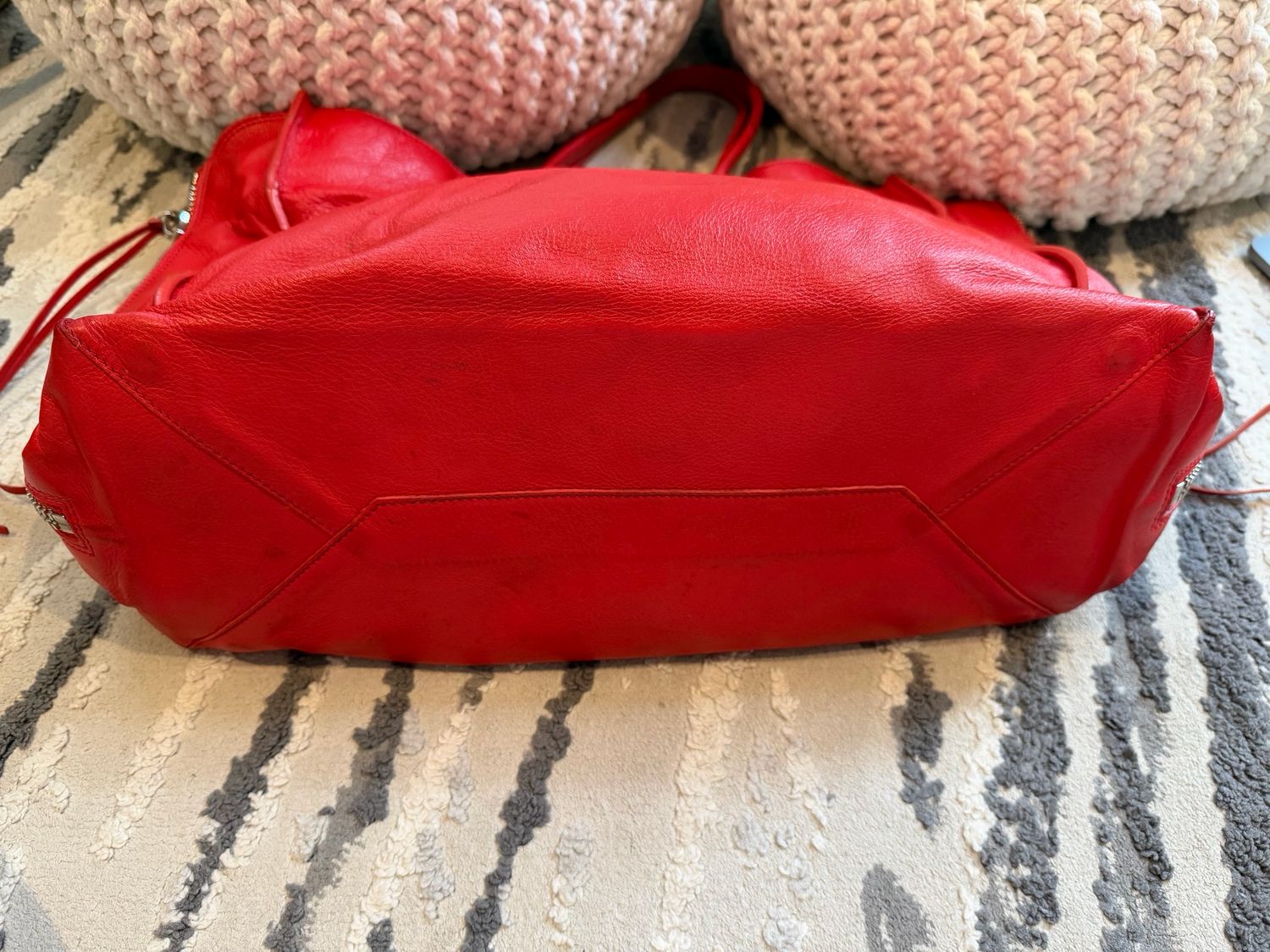 Balenciaga Papier A4 Tote Shoulder Bag Coquelicot Red