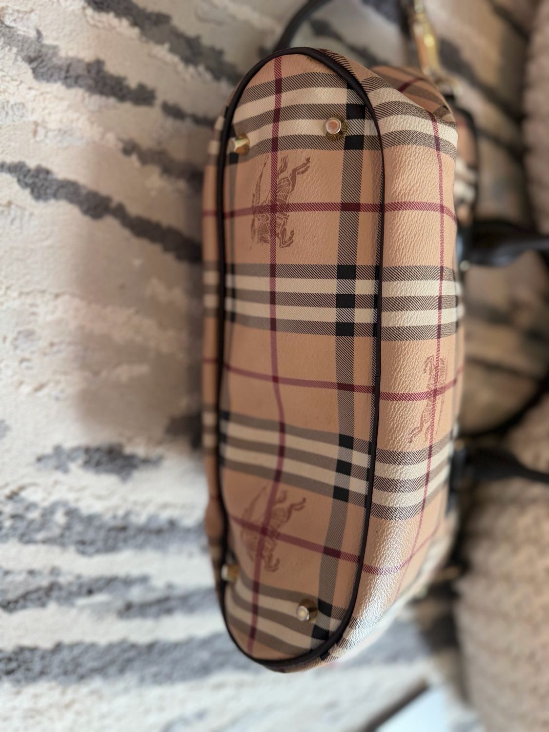 Burberry Haymarket Check Newfield Tote Crossbody