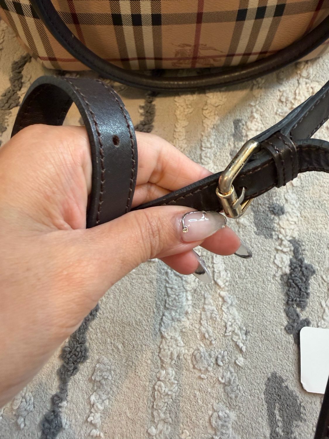 Burberry Haymarket Check Newfield Tote Crossbody