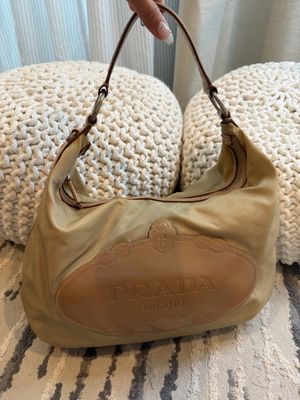 Prada Nylon Tessuto Jacquard Hobo Shoulder