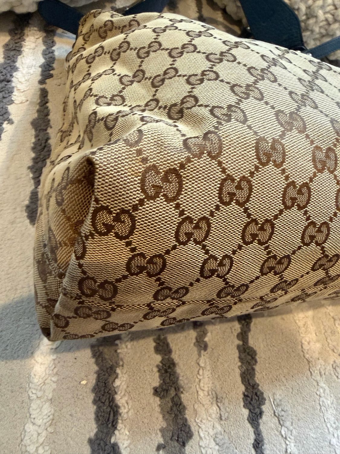 Gucci Monogram Canvas Icon Bit Hobo Shoulder Bag