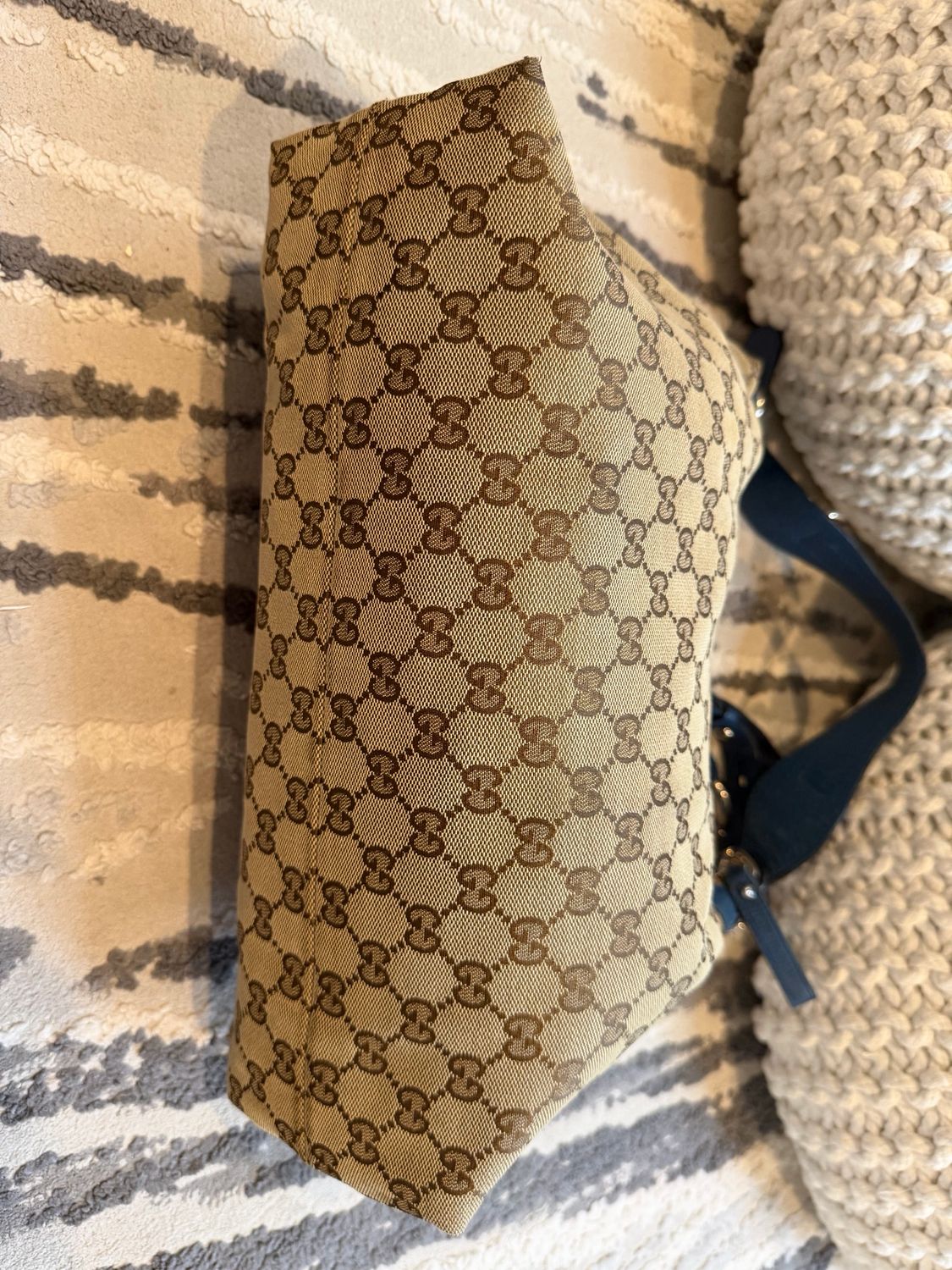 Gucci Monogram Canvas Icon Bit Hobo Shoulder Bag