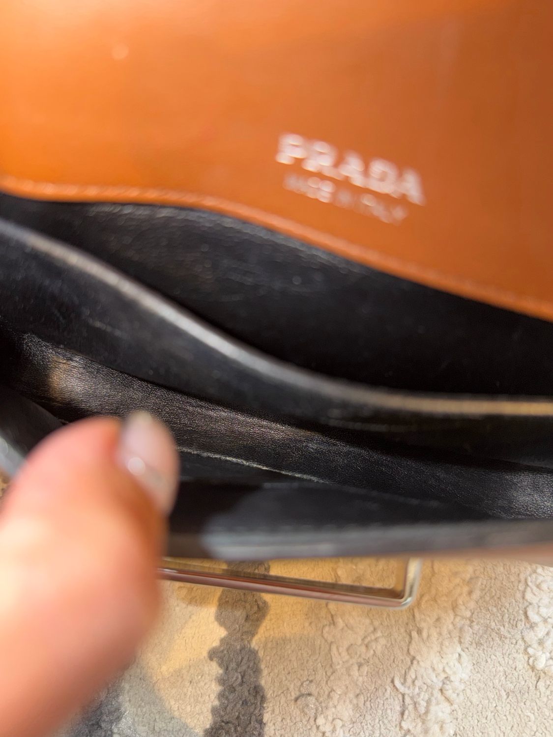 Prada Sidonie Waist Bag Two Tone Crossbody Chain Strap