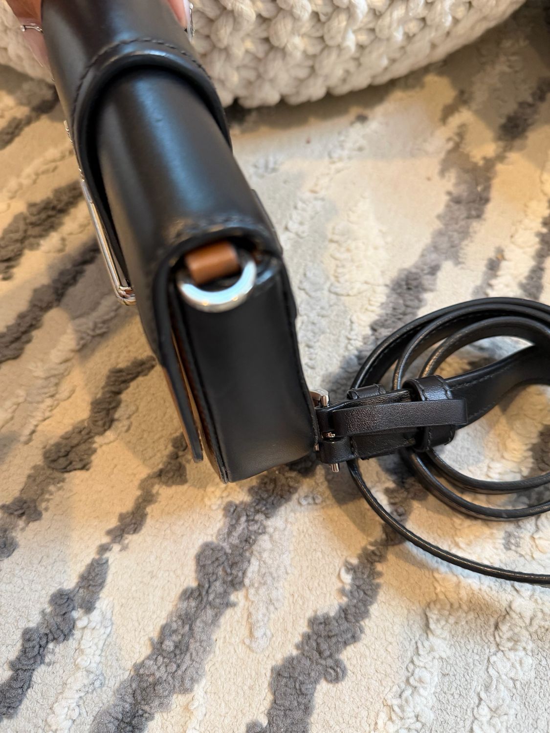 Prada Sidonie Waist Bag Two Tone Crossbody Chain Strap