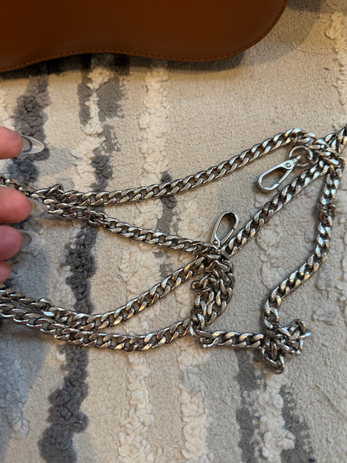 Prada Sidonie Waist Bag Two Tone Crossbody Chain Strap