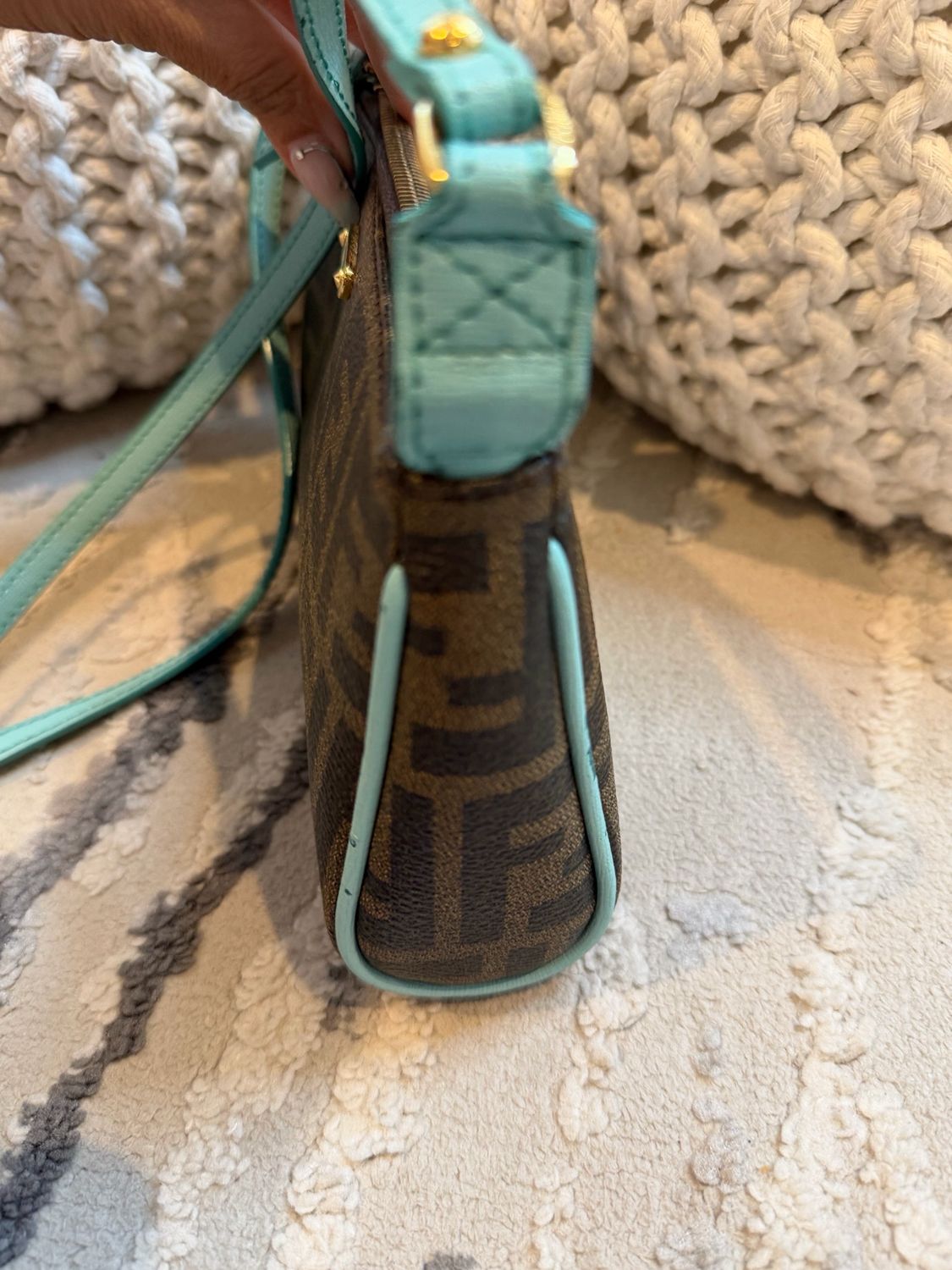 Fendi Zucca Clutch Crossbody Messenger