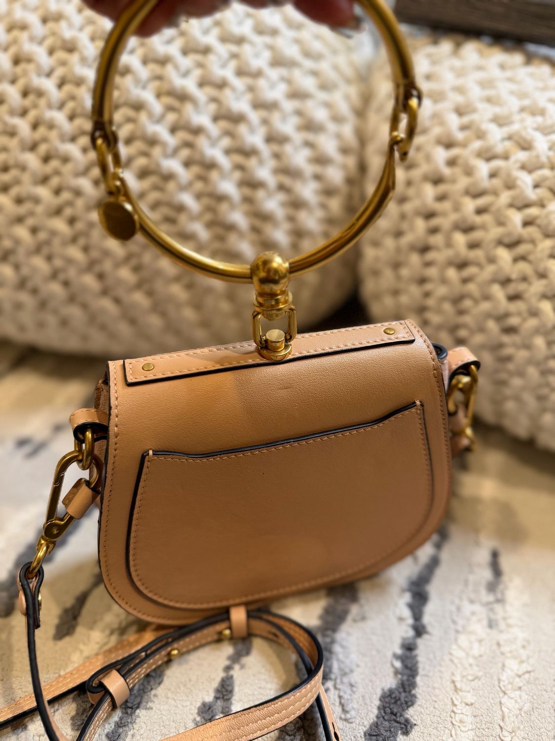 Chloe Nile Calfskin Suede Crossbody Messenger