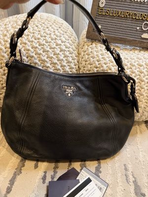 Prada Vitello Phenix Hobo Shoulder Bag
