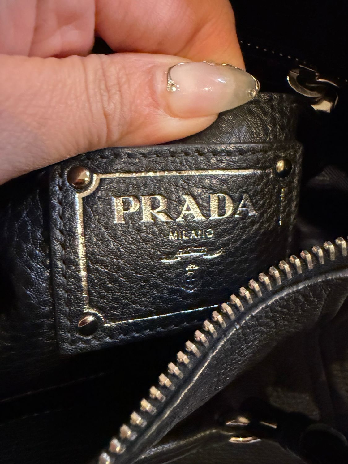Prada Vitello Phenix Hobo Shoulder Bag