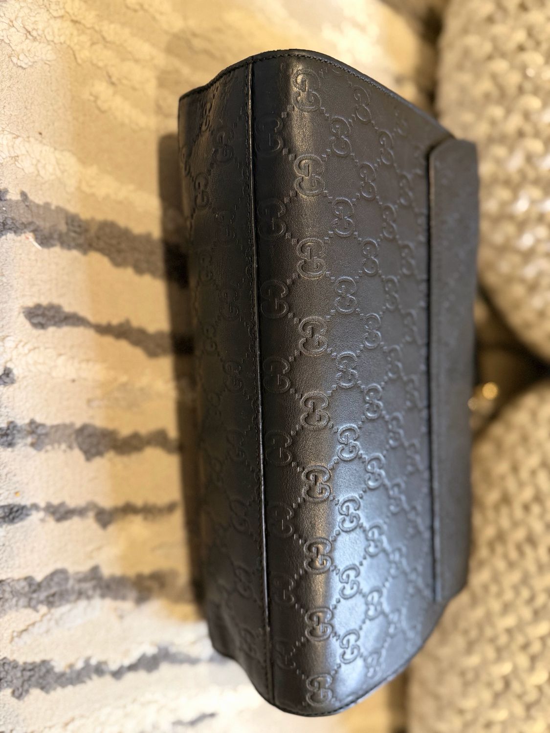 Gucci Emily Flap Guccissima Medium Hobo Chain Shoulder