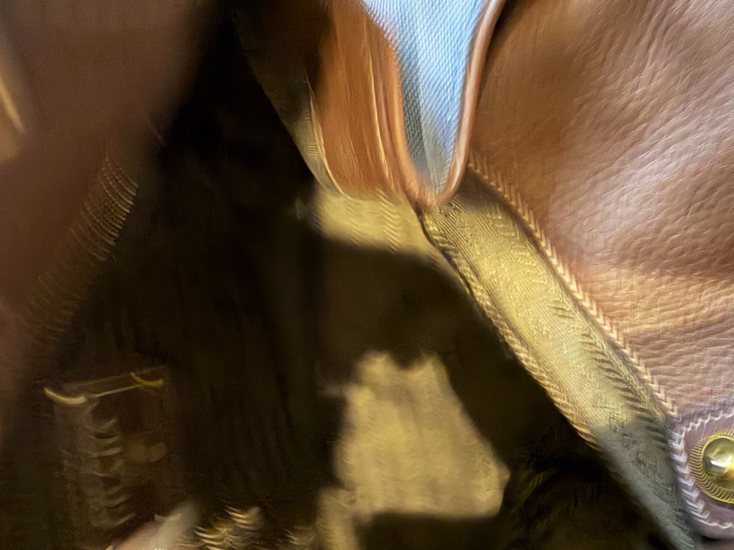 Prada Jacquard Denim Tote Shoulder Bag