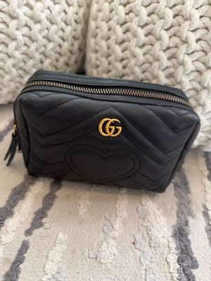 Gucci Marmont Mini Pouch Cosmetic Case Black