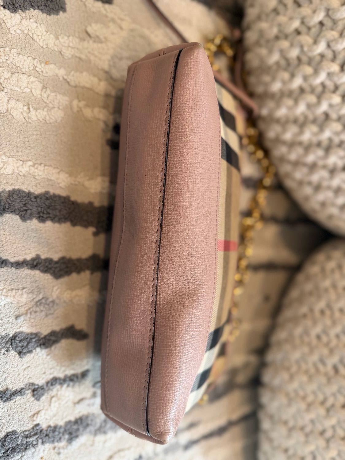 Burberry Abingdon Crossbody Messenger Double Strap House Check