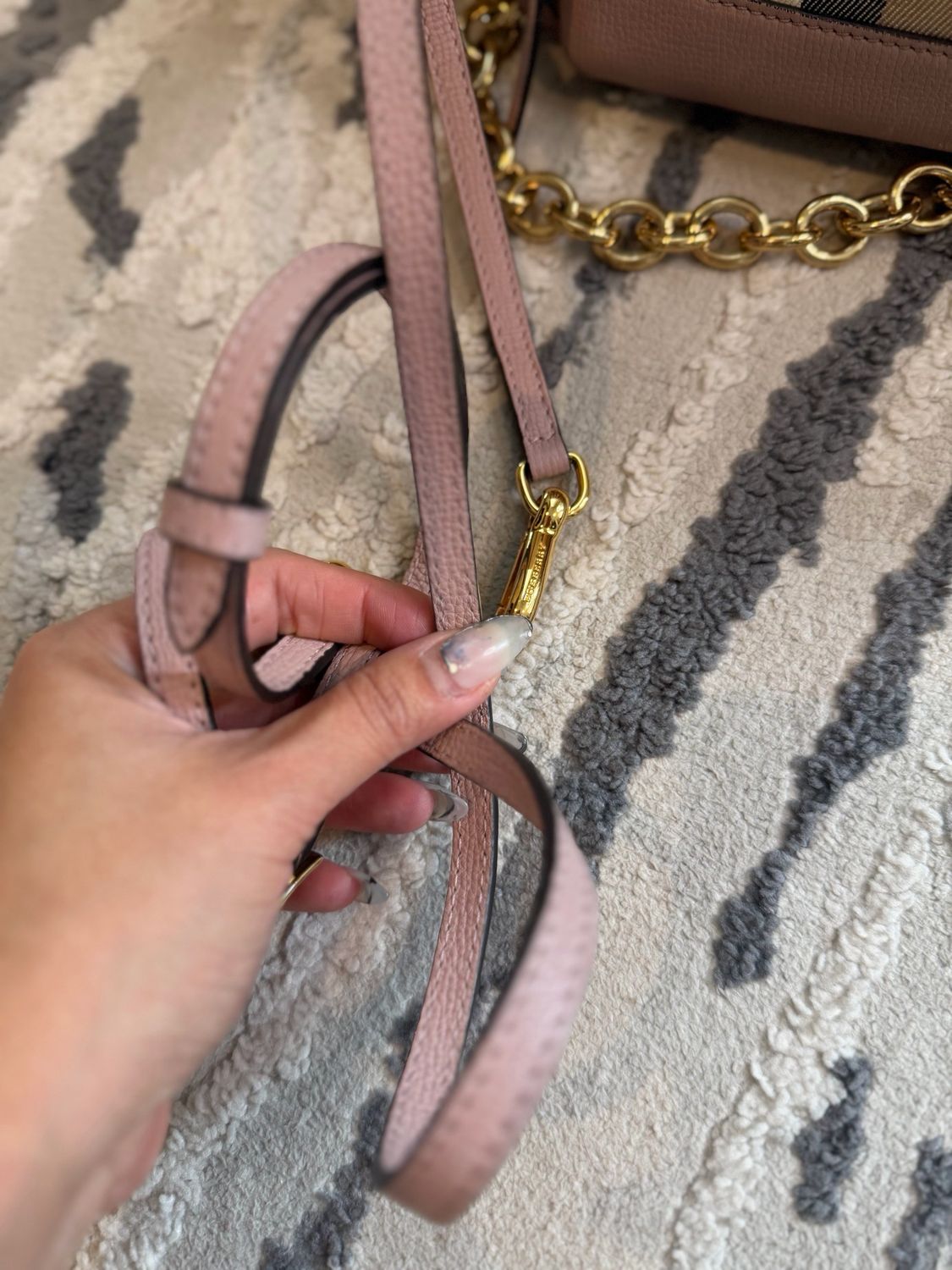 Burberry Abingdon Crossbody Messenger Double Strap House Check