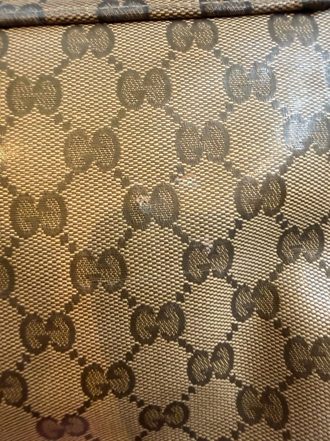 Gucci Supreme Monogram Crystal Flap Messenger Crossbody