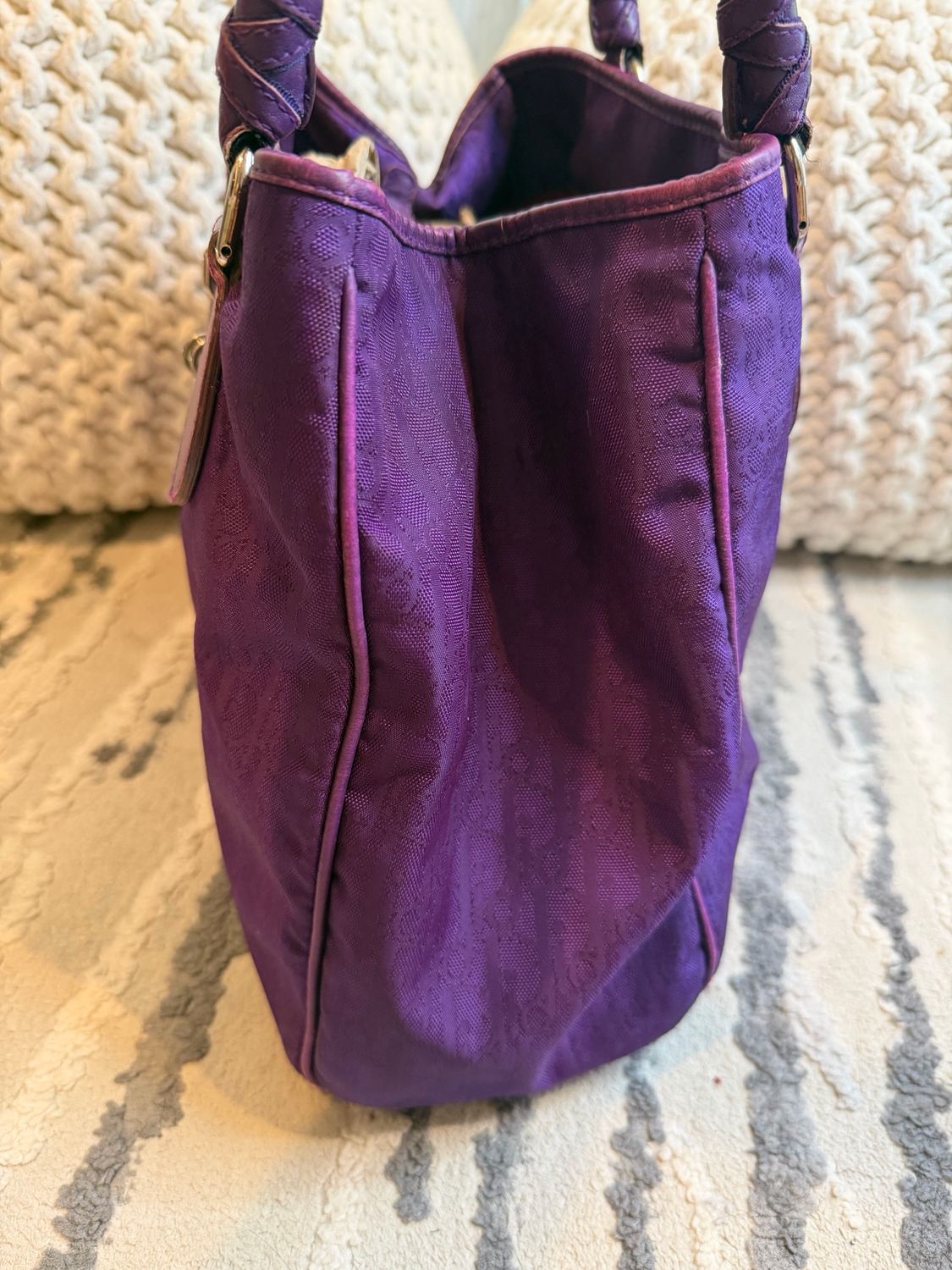Christian Dior Diorissimo Love Purple Tote Shoulder
