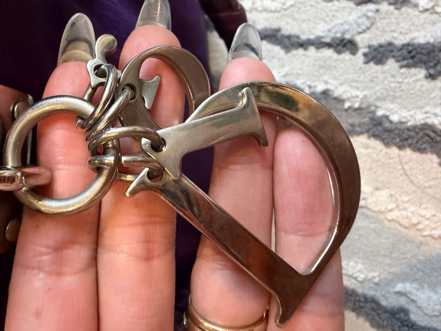 Christian Dior Diorissimo Love Purple Tote Shoulder