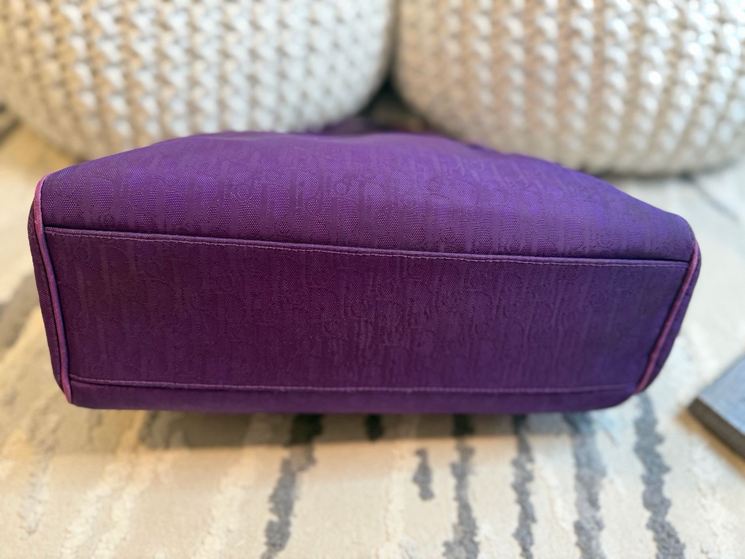 Christian Dior Diorissimo Love Purple Tote Shoulder