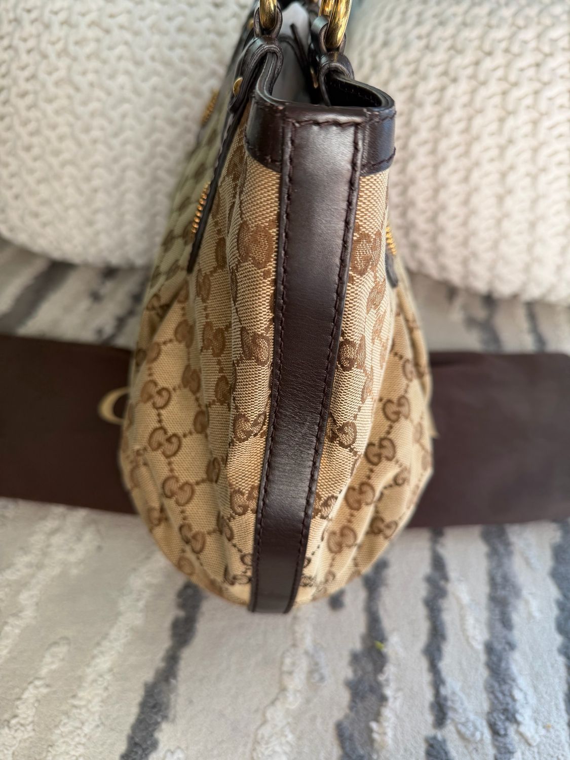 Gucci Monogram Canvas Scarlett Tote Shoulder 