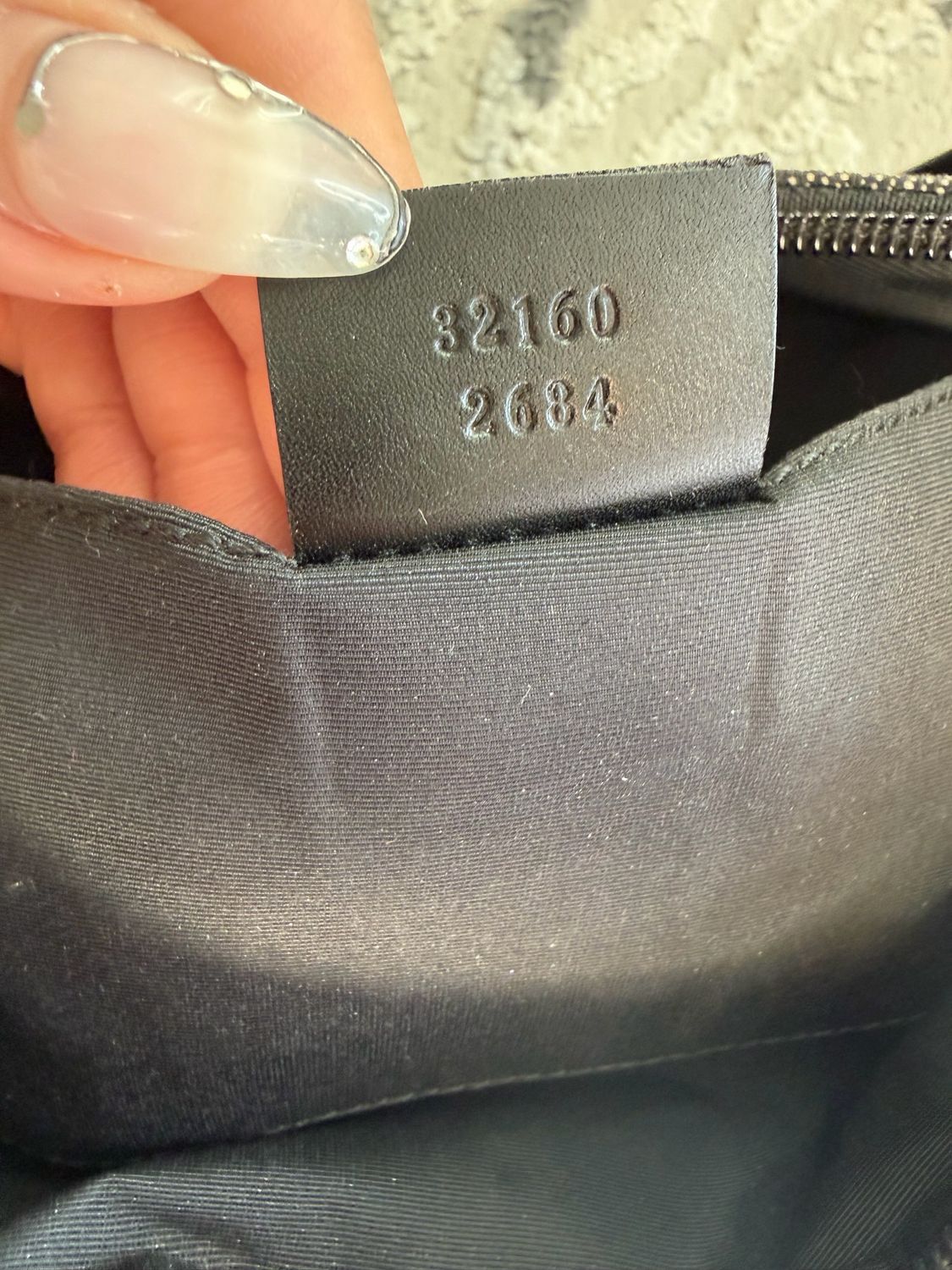 Gucci Monogram Denim Black Slim Pochette Hobo