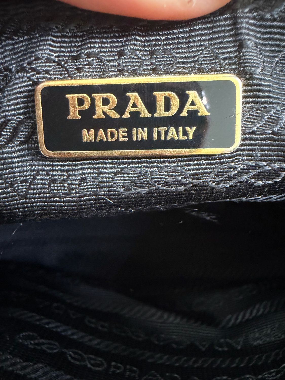 Prada Nylon Tessuto Pochette Hobo Shoulder Black