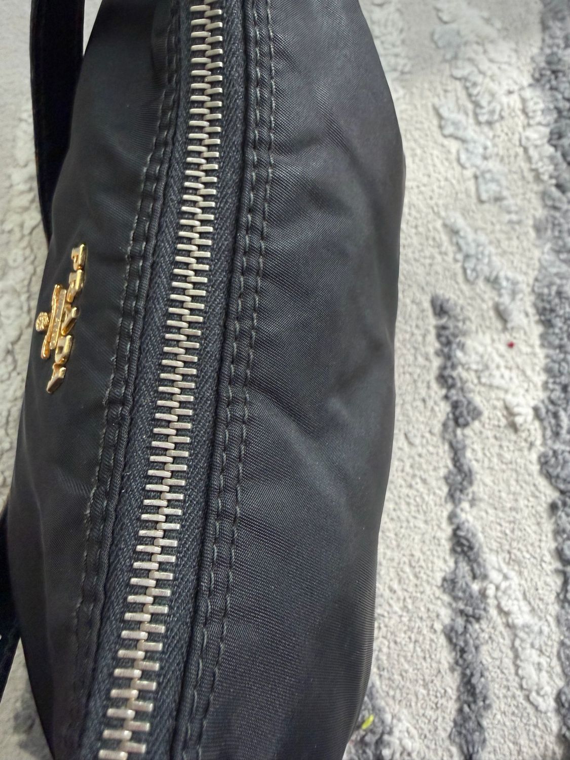 Prada Nylon Tessuto Pochette Hobo Shoulder Black