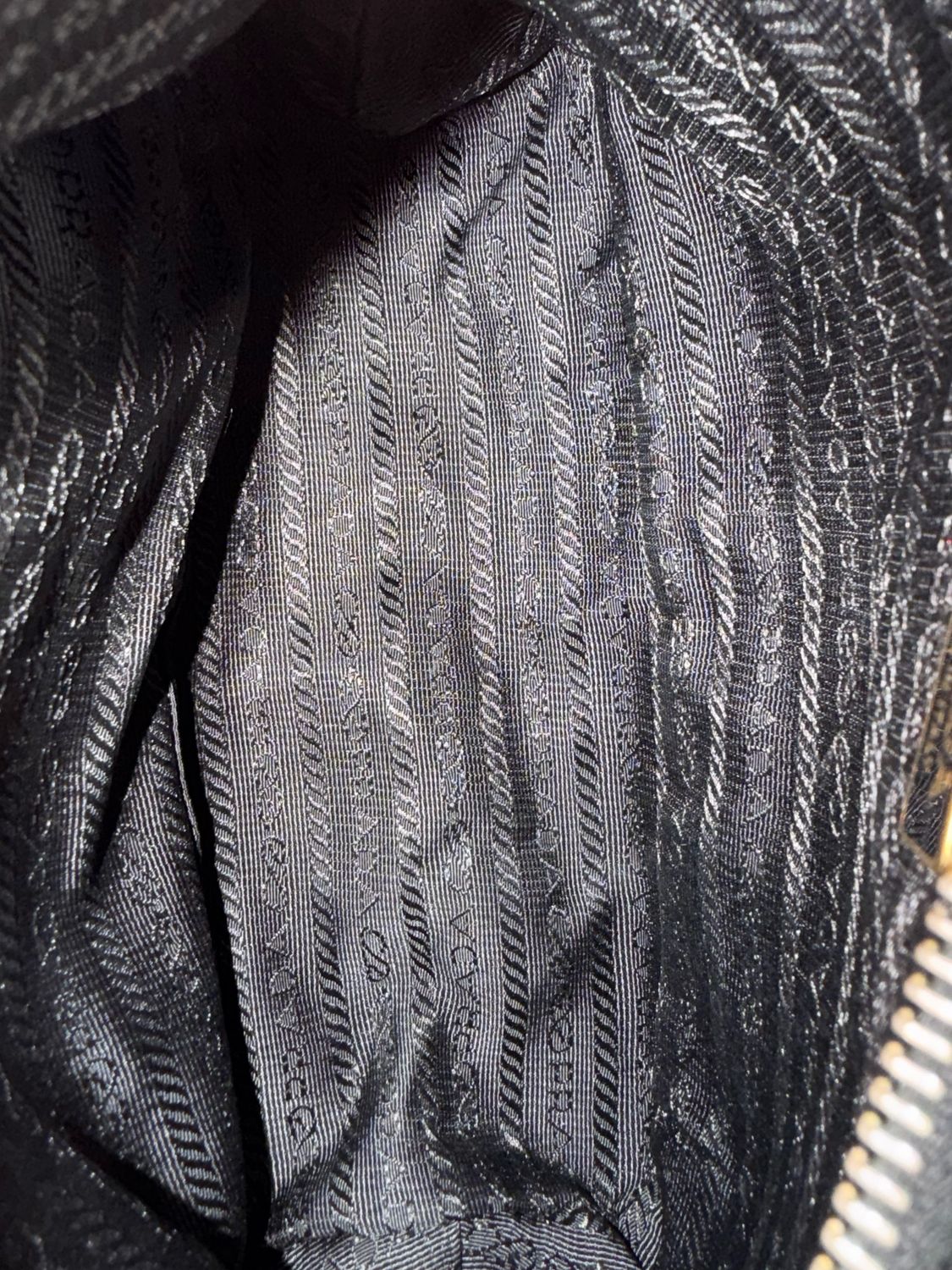 Prada Nylon Tessuto Pochette Hobo Shoulder Black