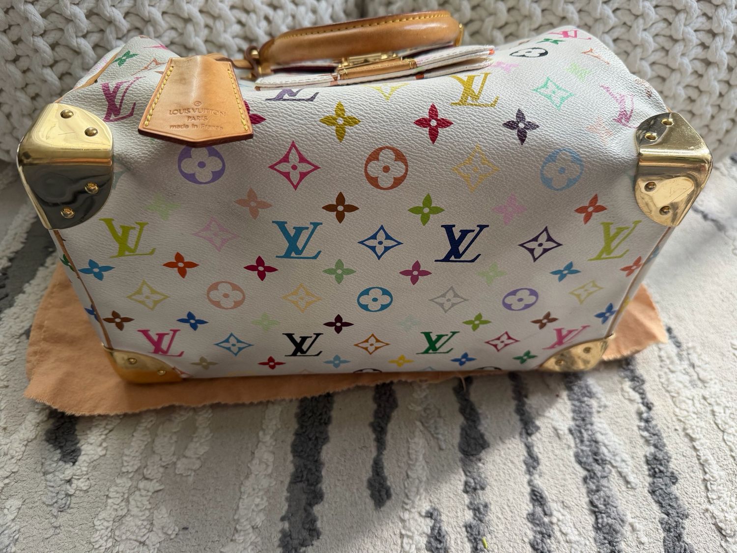 Louis Vuitton Monogram Takashi Murakami Speedy 30 Blanc