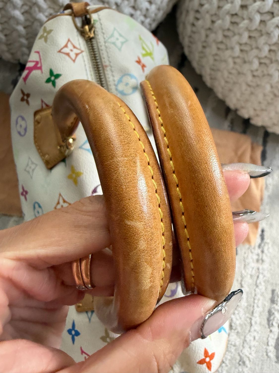 Louis Vuitton Monogram Takashi Murakami Speedy 30 Blanc