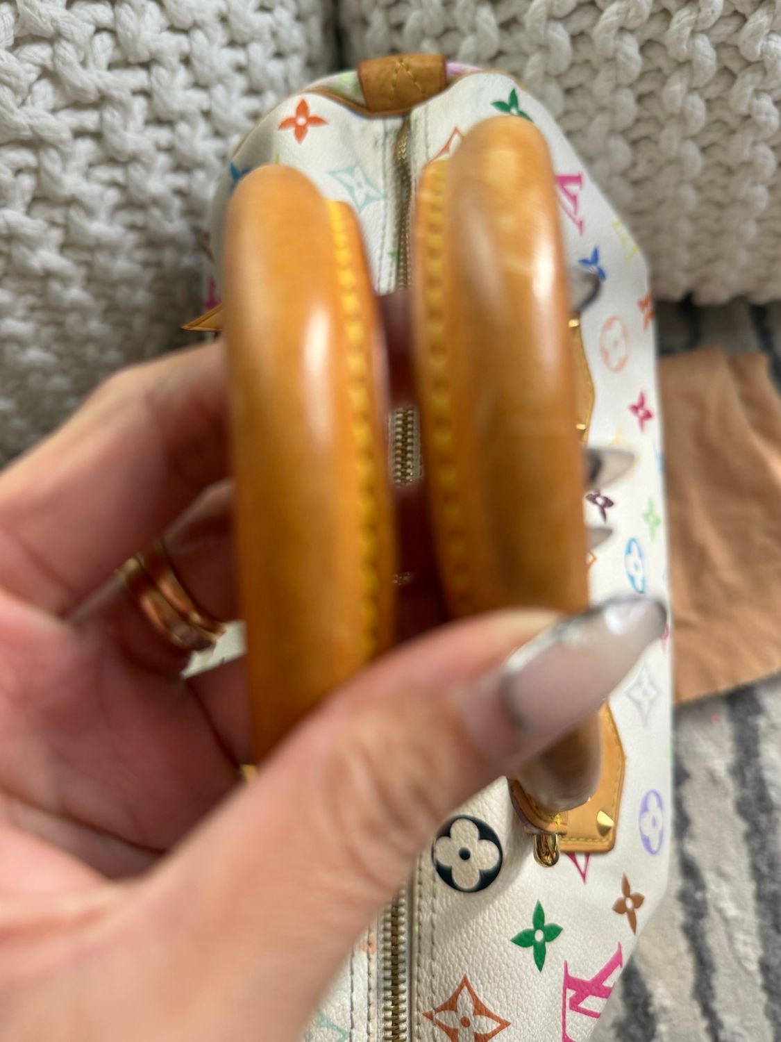 Louis Vuitton Monogram Takashi Murakami Speedy 30 Blanc