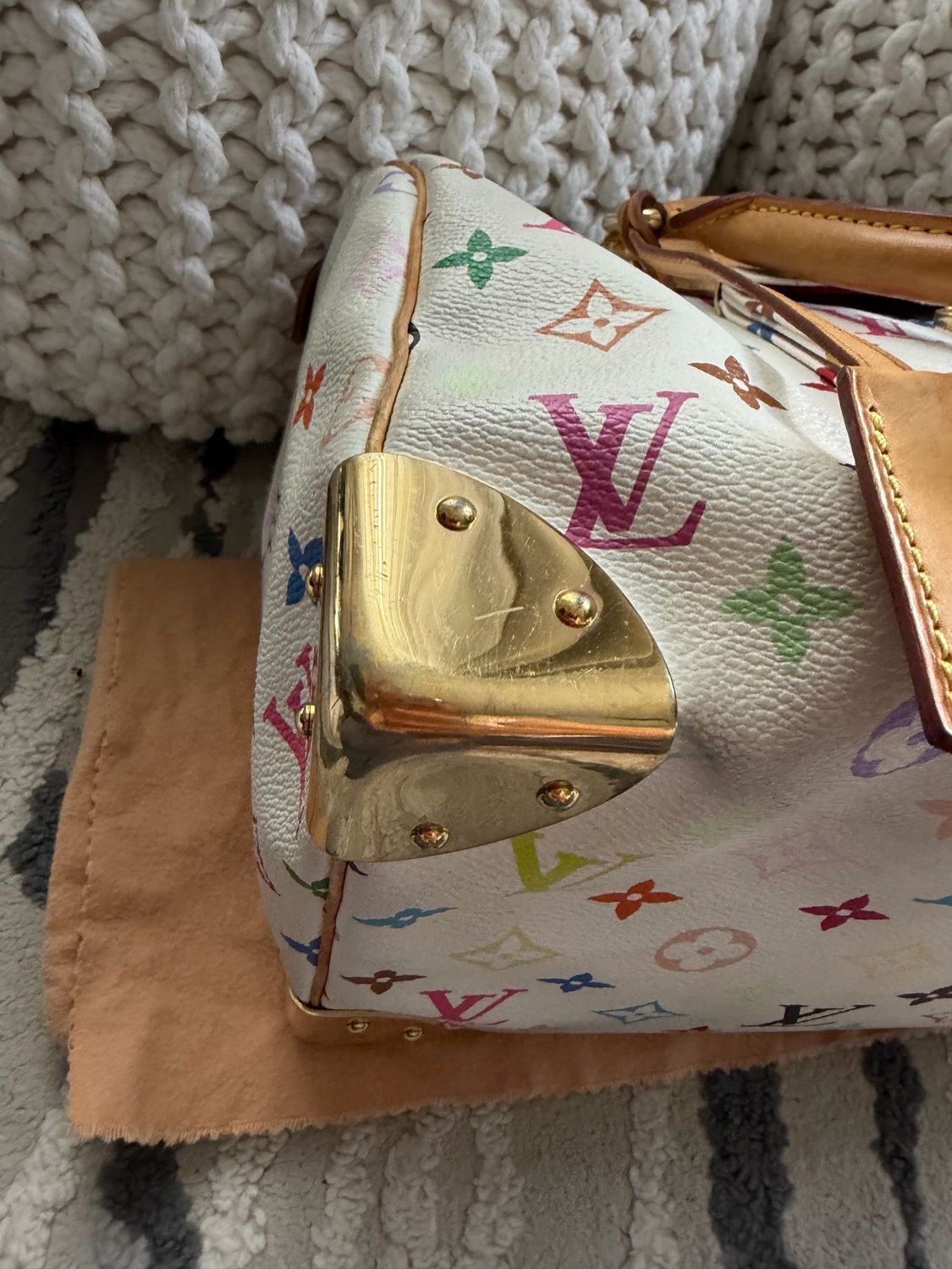 Louis Vuitton Monogram Takashi Murakami Speedy 30 Blanc