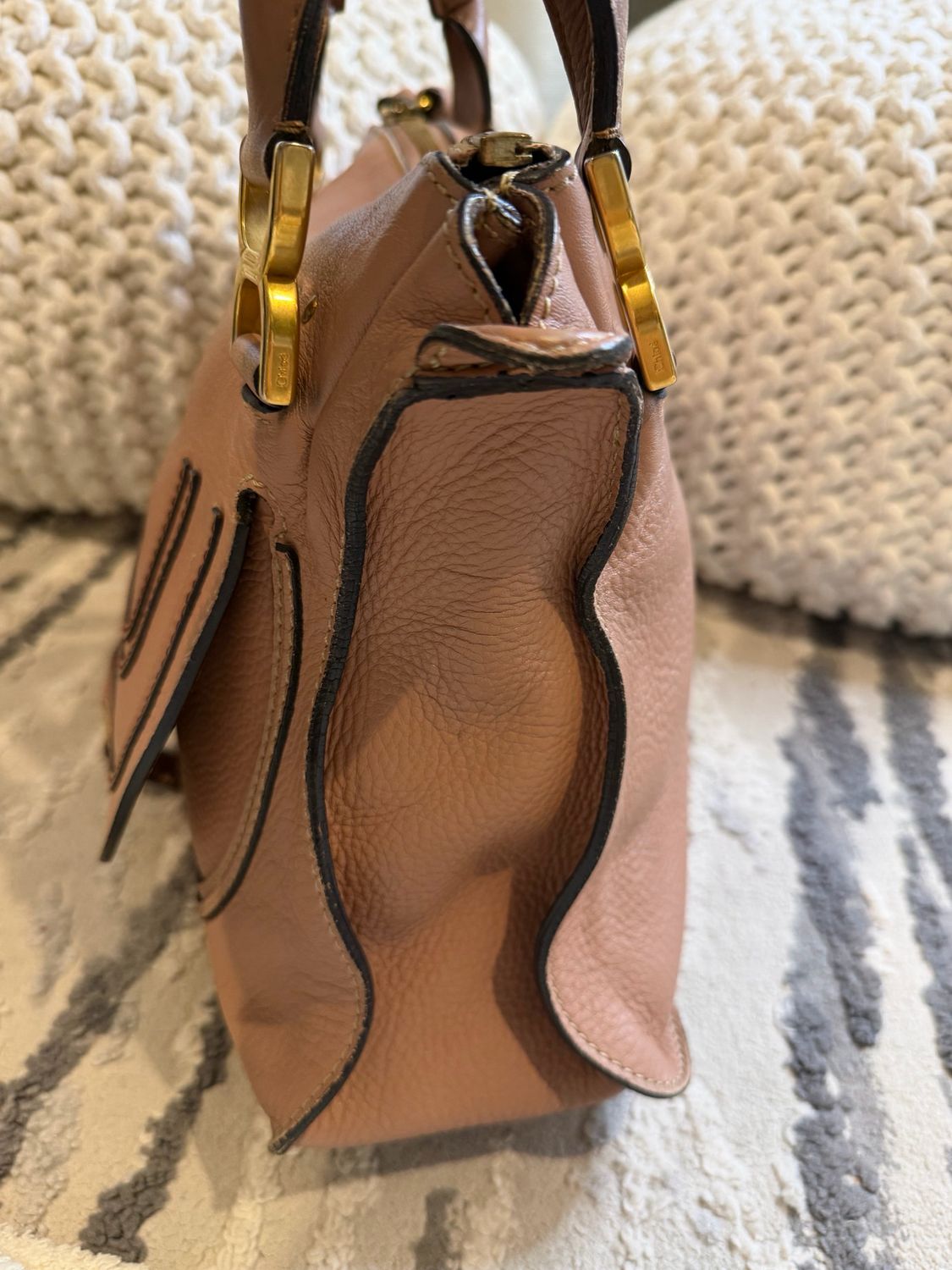 Chloe Marcie Pebbled Leather Medium