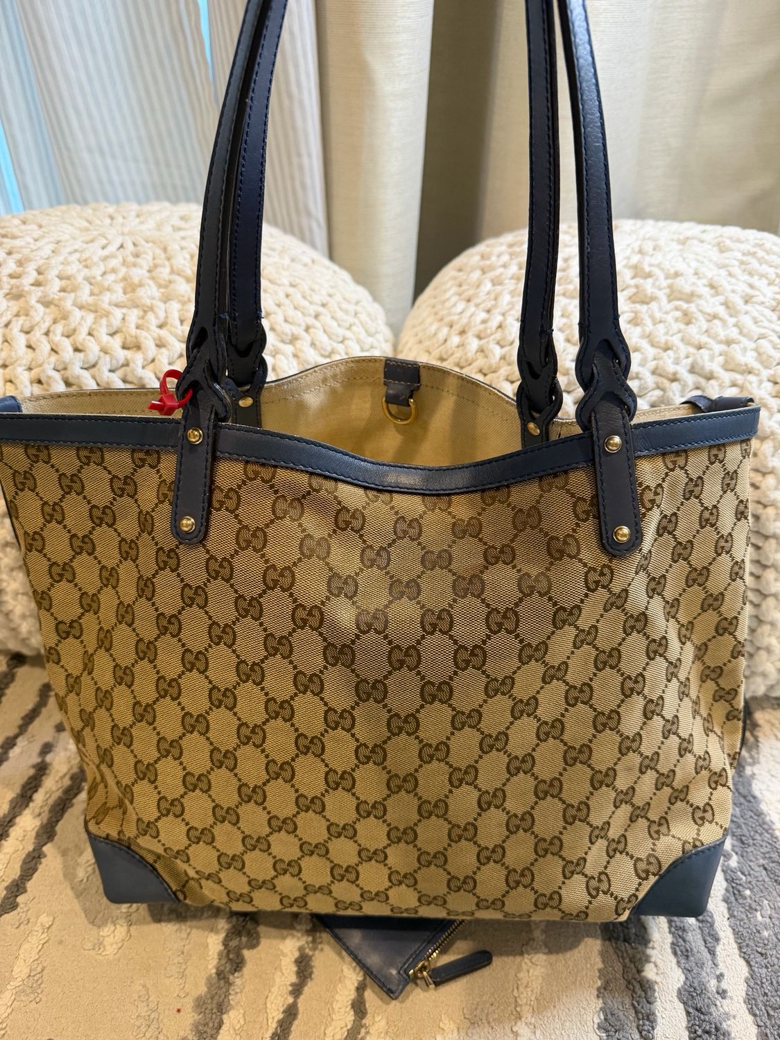 Gucci Monogram Craft Tote Medium Shoulder Bag