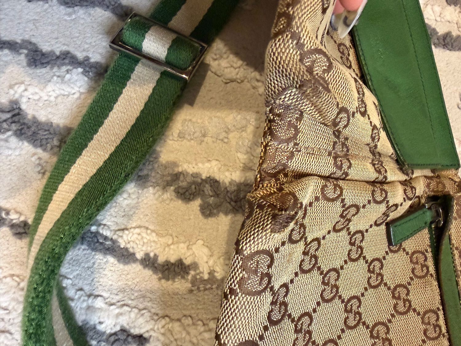 Gucci Monogram Canvas Web Strap Beltbag Bum Bag