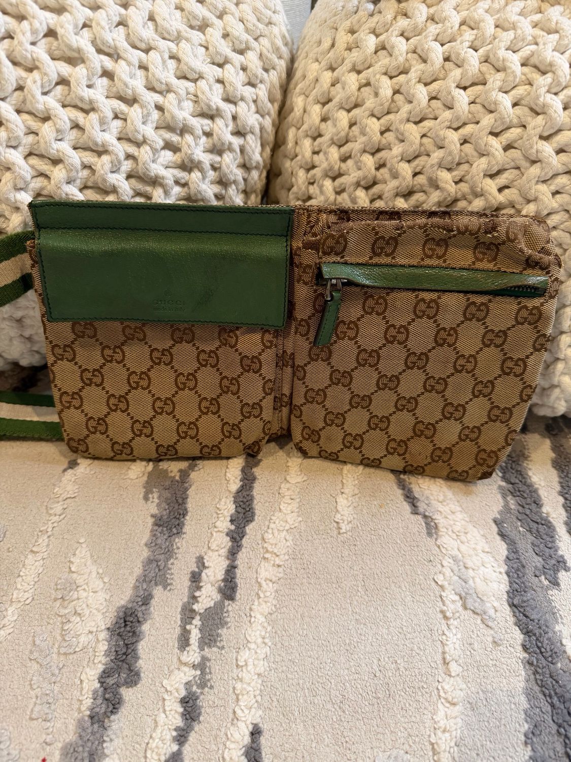 Gucci Monogram Canvas Web Strap Beltbag Bum Bag