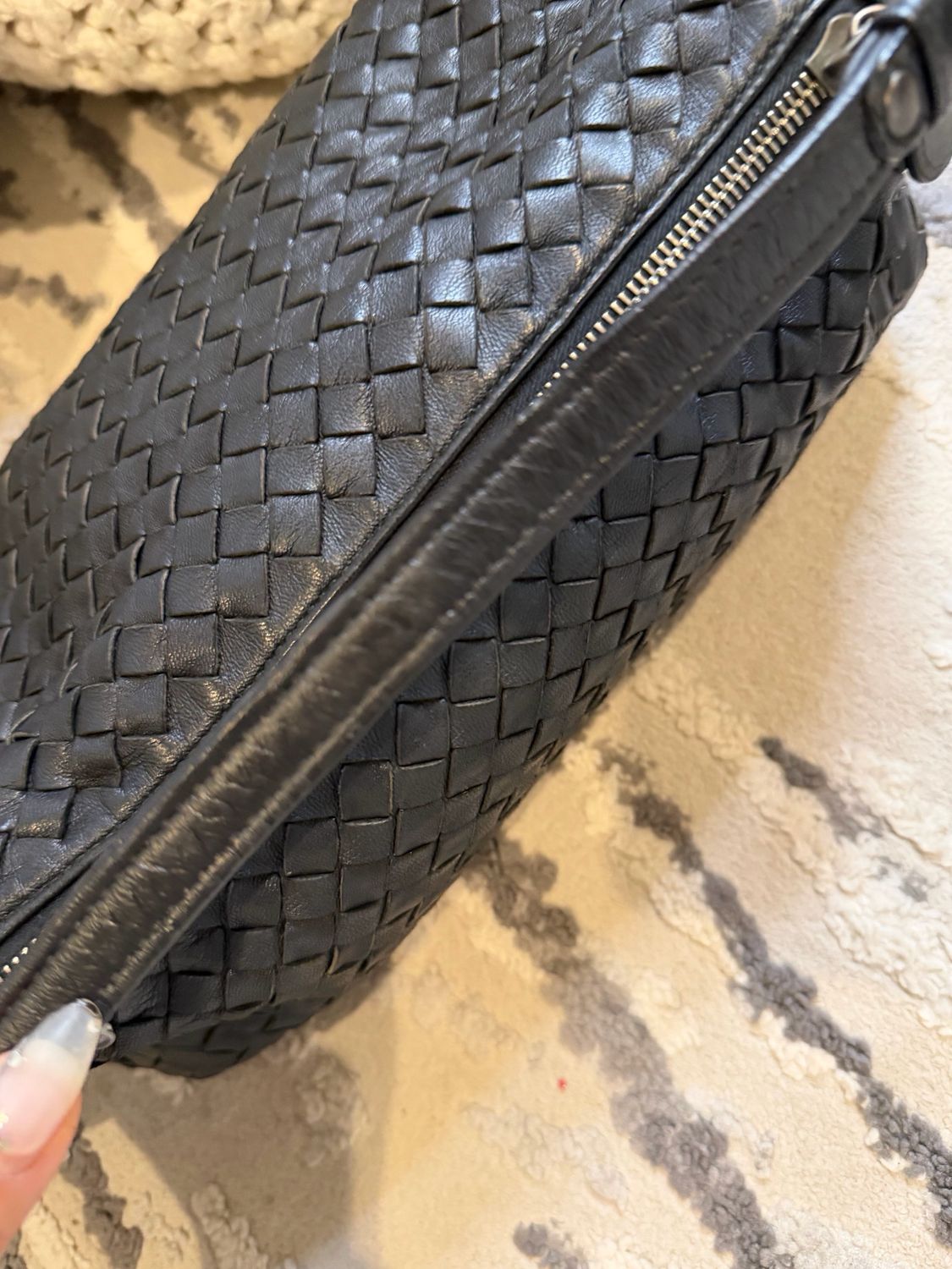 Bottega Venetta Intrecciato Hobo Shoulder Black 