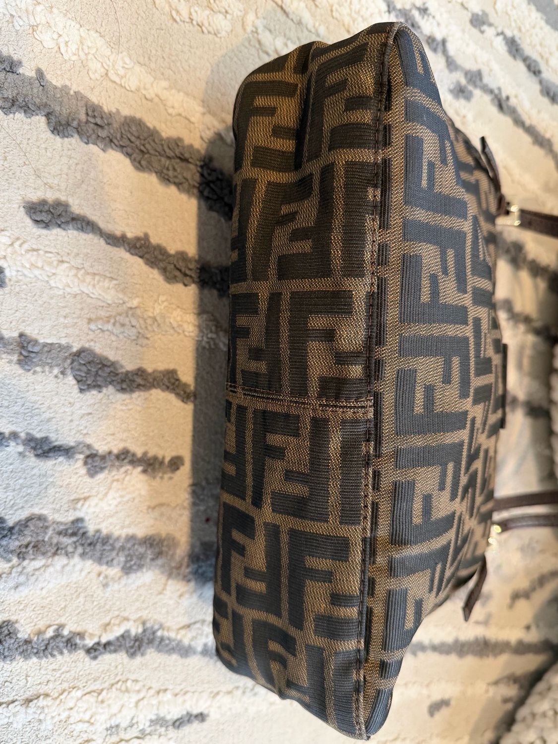 Fendi Zucca Tote Vintage Flap Shoulder